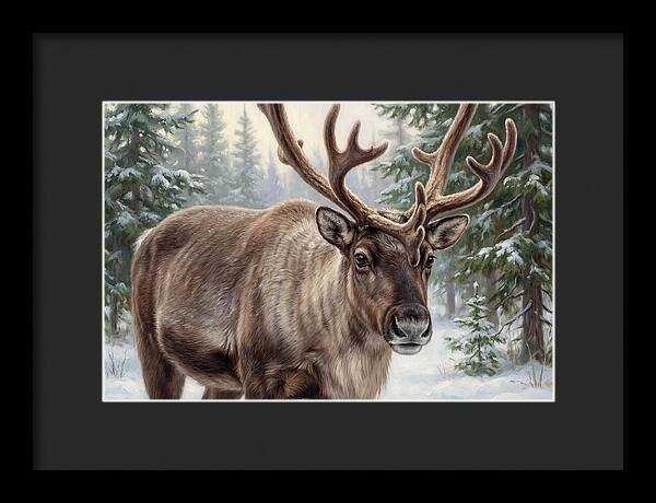 Majestic Reindeer In Winter