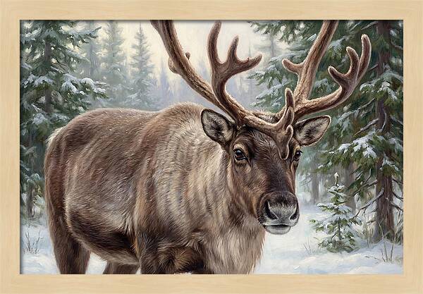 Majestic Reindeer In Winter