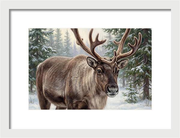 Majestic Reindeer In Winter