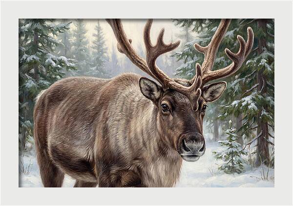 Majestic Reindeer In Winter