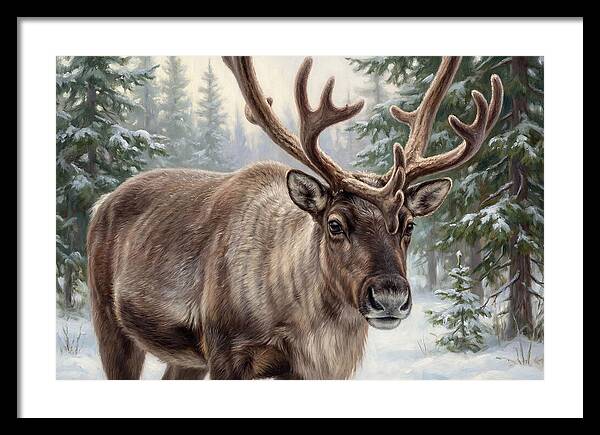 Majestic Reindeer In Winter