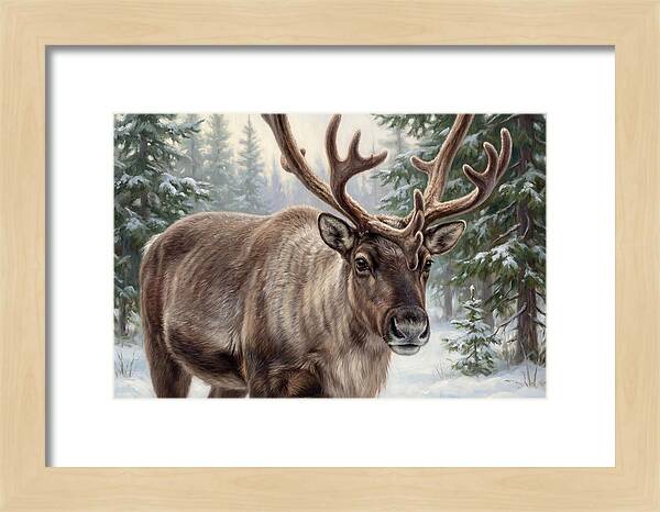 Majestic Reindeer In Winter