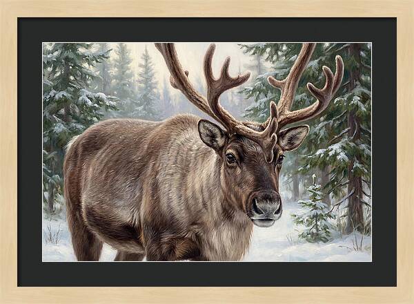 Majestic Reindeer In Winter
