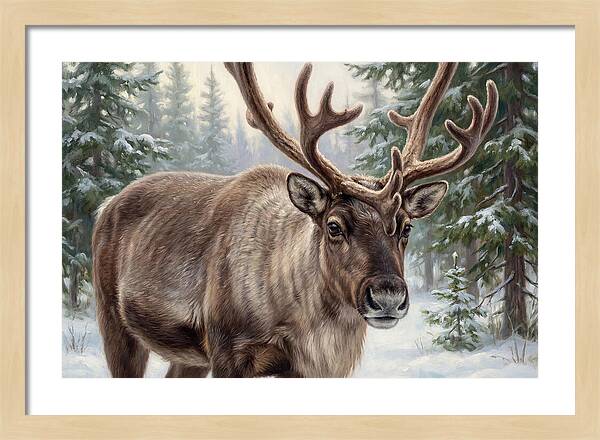 Majestic Reindeer In Winter