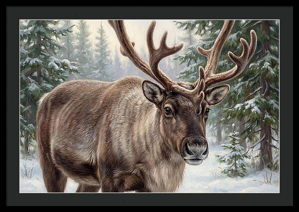 Majestic Reindeer In Winter