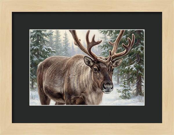 Majestic Reindeer In Winter