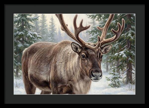 Majestic Reindeer In Winter