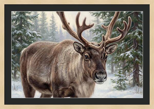 Majestic Reindeer In Winter
