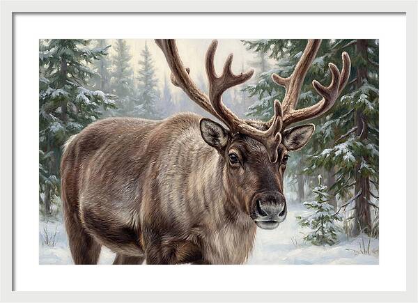 Majestic Reindeer In Winter