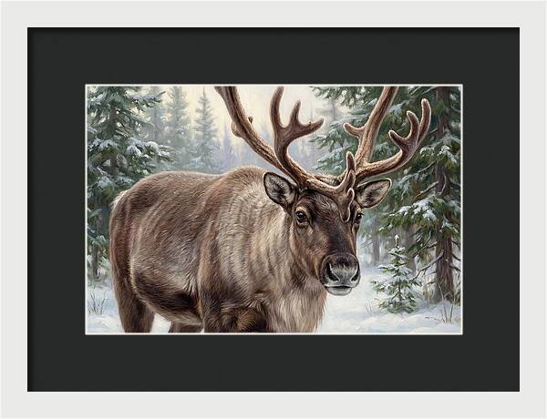 Majestic Reindeer In Winter