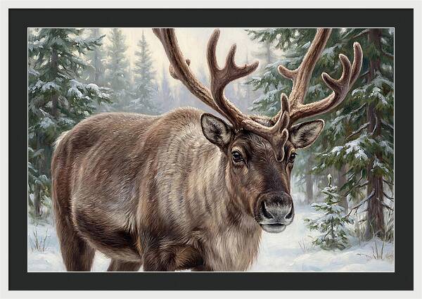 Majestic Reindeer In Winter