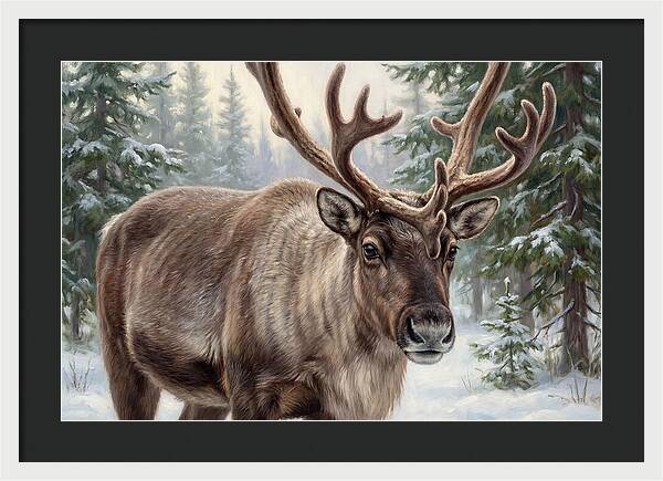 Majestic Reindeer In Winter
