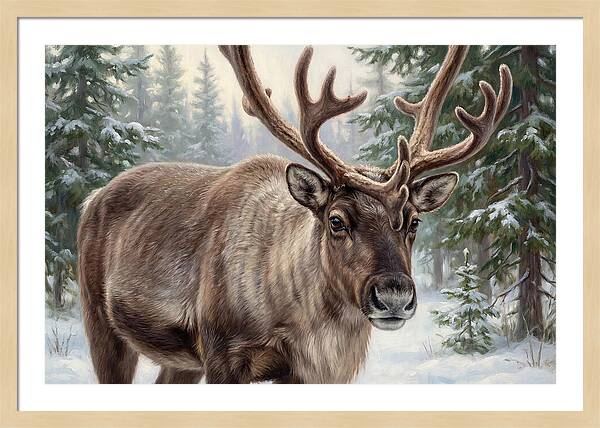 Majestic Reindeer In Winter