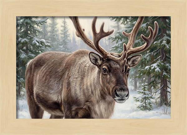 Majestic Reindeer In Winter