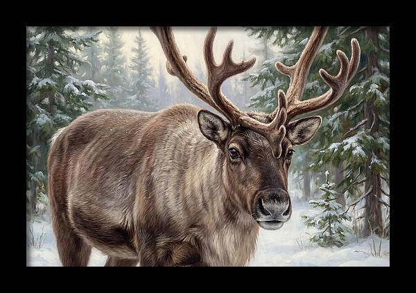 Majestic Reindeer In Winter