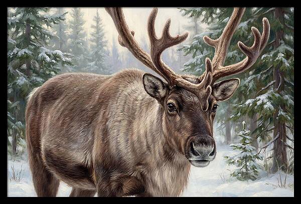 Majestic Reindeer In Winter