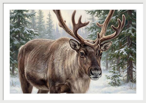 Majestic Reindeer In Winter