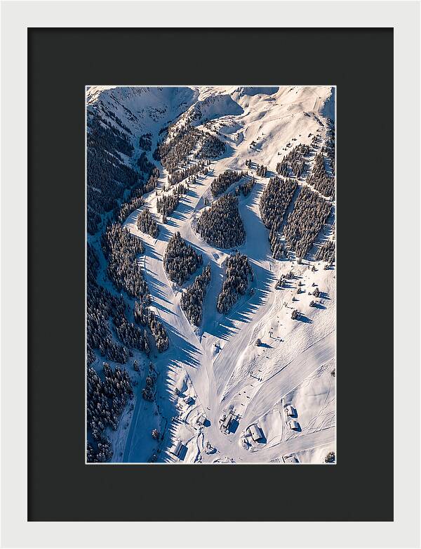 Majestic Ski Slopes From Above