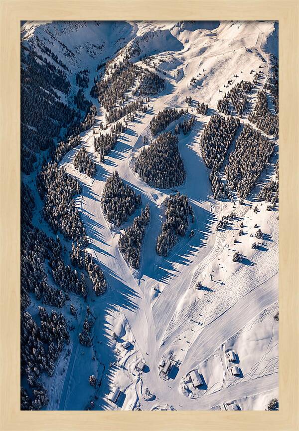 Majestic Ski Slopes From Above