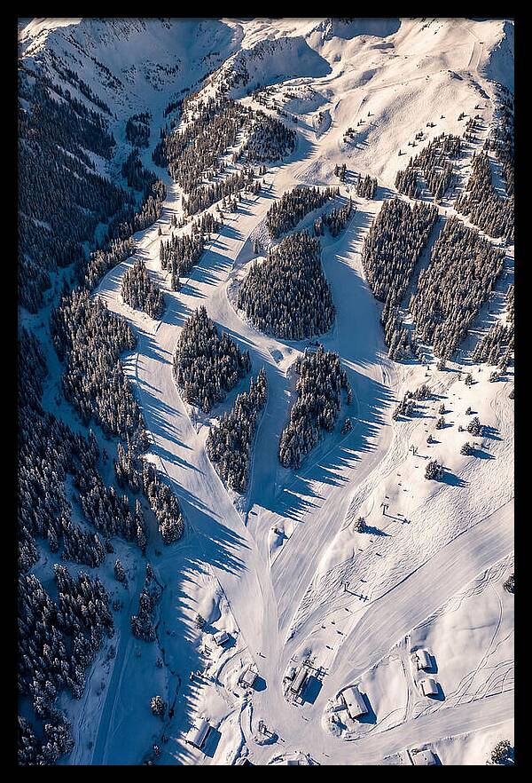 Majestic Ski Slopes From Above