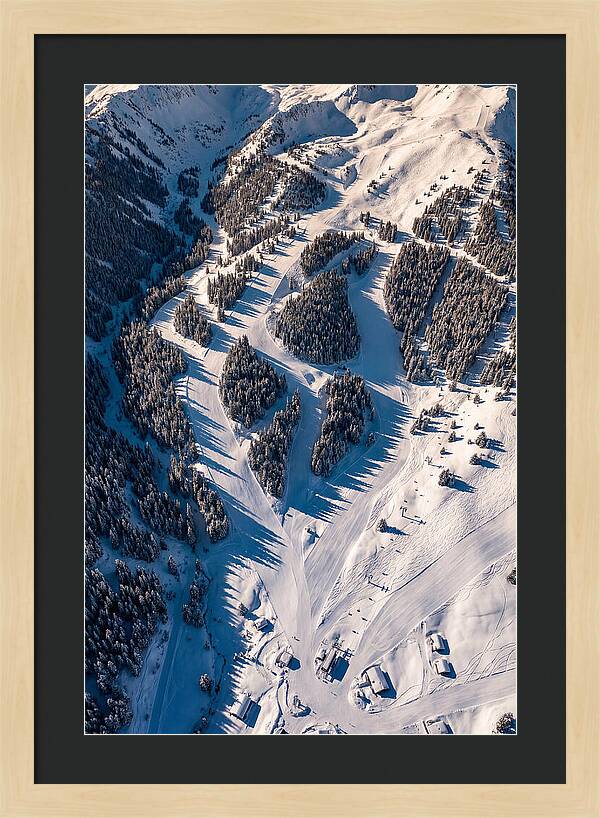 Majestic Ski Slopes From Above
