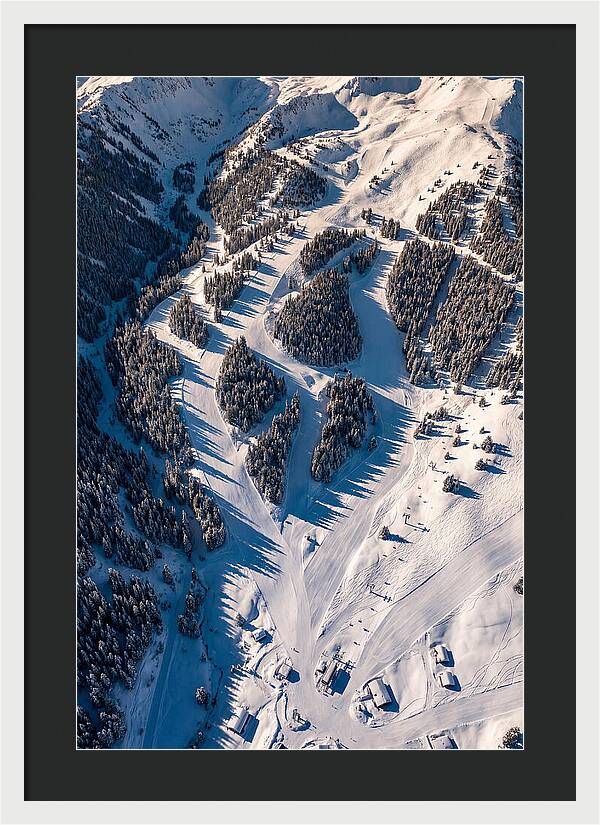 Majestic Ski Slopes From Above