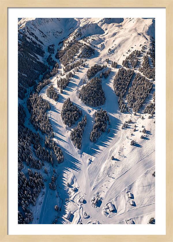 Majestic Ski Slopes From Above