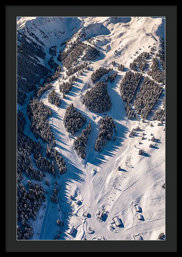 Majestic Ski Slopes From Above