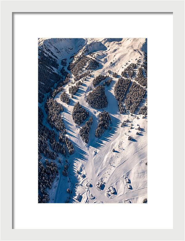 Majestic Ski Slopes From Above