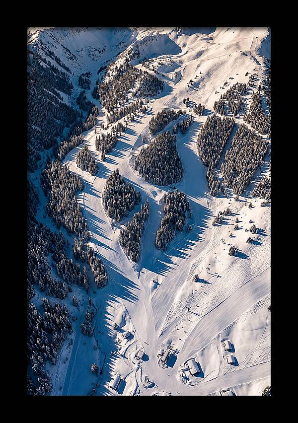 Majestic Ski Slopes From Above