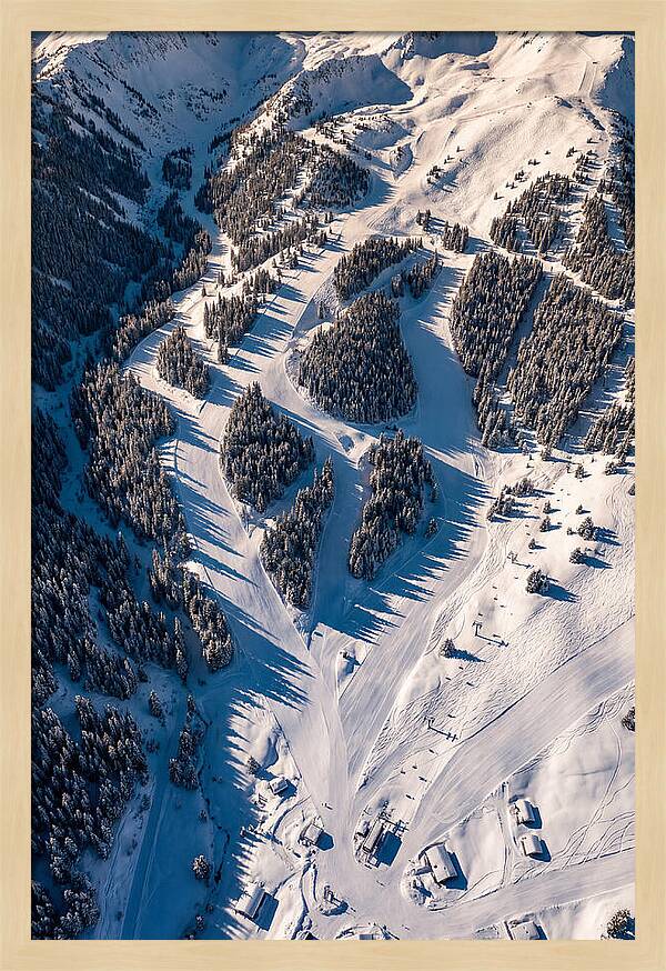 Majestic Ski Slopes From Above