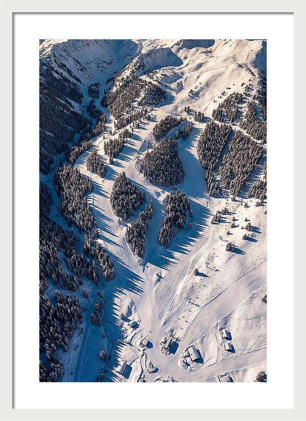 Majestic Ski Slopes From Above