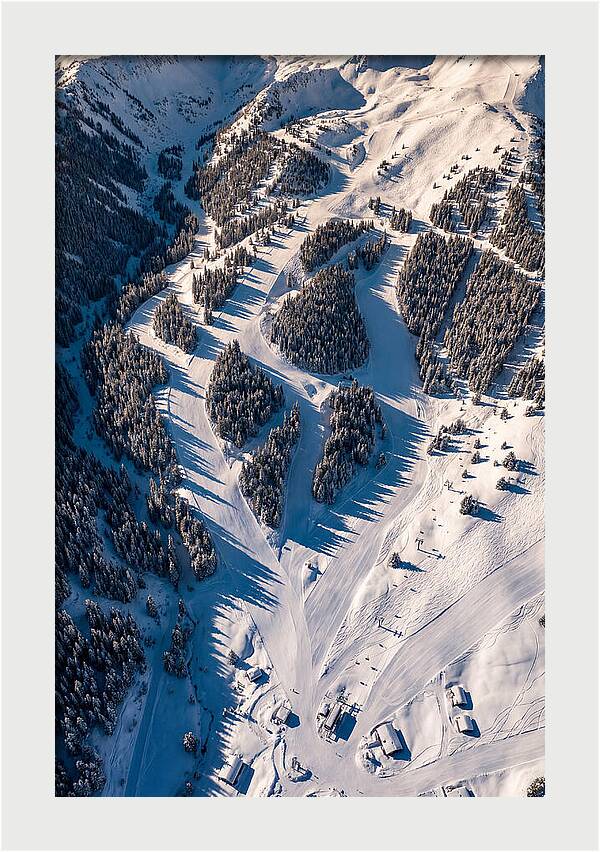 Majestic Ski Slopes From Above