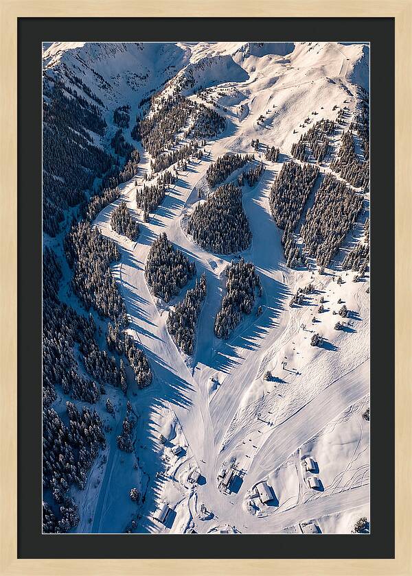 Majestic Ski Slopes From Above