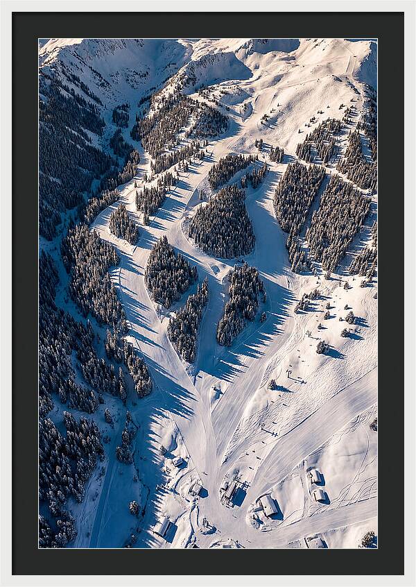 Majestic Ski Slopes From Above