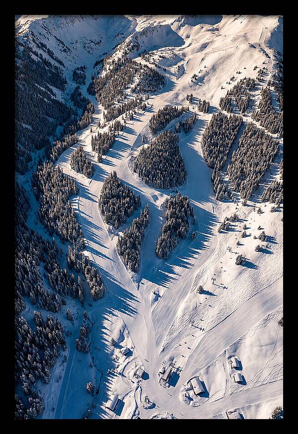 Majestic Ski Slopes From Above