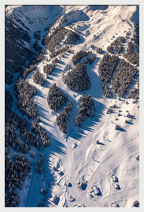 Majestic Ski Slopes From Above