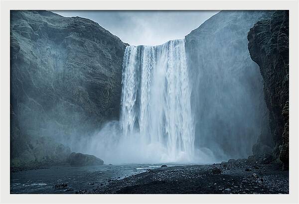 Majestic Skogafoss Waterfall