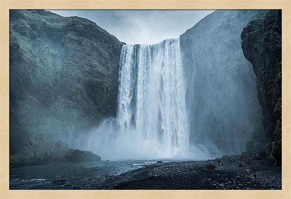 Majestic Skogafoss Waterfall