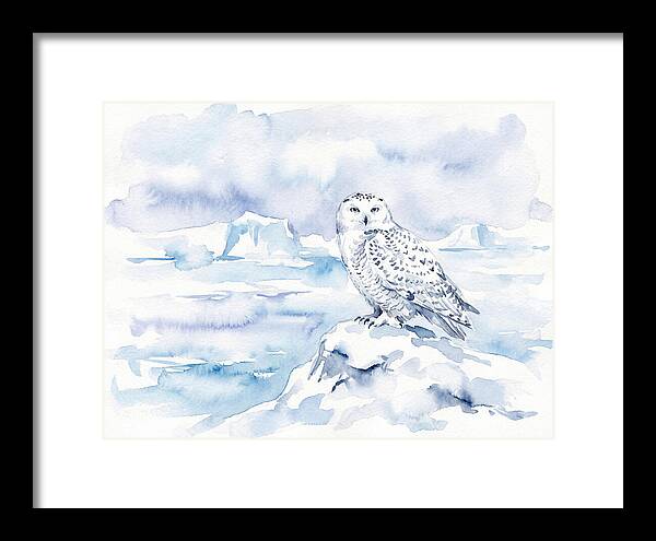 Majestic Snowy Owl Amidst Winter Snow