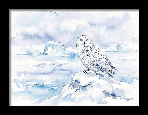 Majestic Snowy Owl Amidst Winter Snow