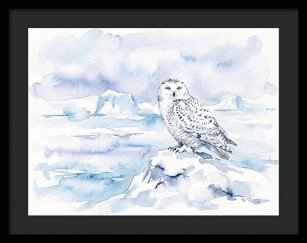 Majestic Snowy Owl Amidst Winter Snow