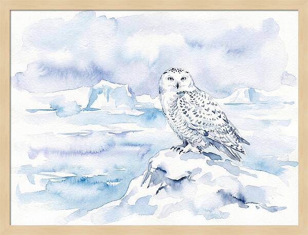 Majestic Snowy Owl Amidst Winter Snow