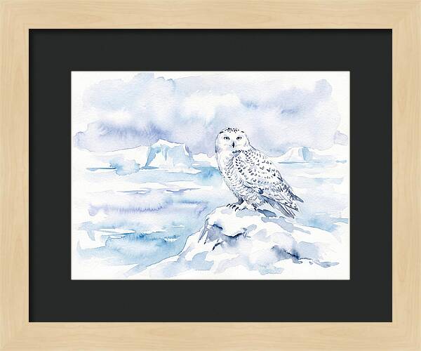 Majestic Snowy Owl Amidst Winter Snow