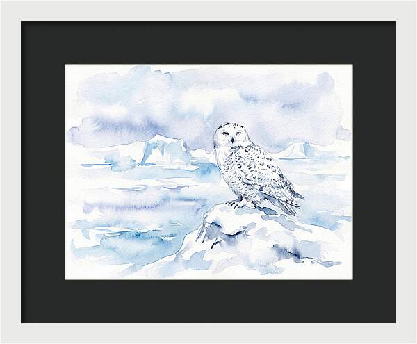 Majestic Snowy Owl Amidst Winter Snow