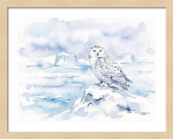 Majestic Snowy Owl Amidst Winter Snow