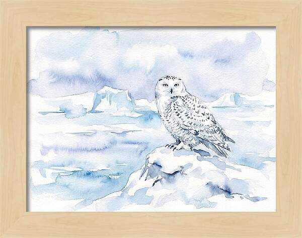 Majestic Snowy Owl Amidst Winter Snow