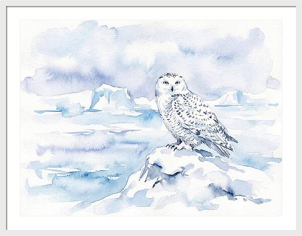 Majestic Snowy Owl Amidst Winter Snow