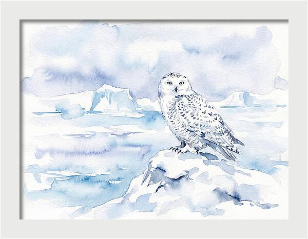 Majestic Snowy Owl Amidst Winter Snow
