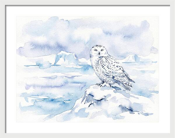 Majestic Snowy Owl Amidst Winter Snow